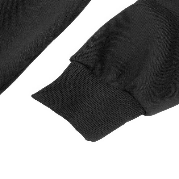 Black & Red Color Block Stripe Men's Hoodie & Sweat Pants Set, Pockets on Both - Picture 7 of 9